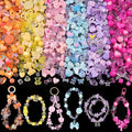 Assorted Acrylic Beads, 400-450PCS 6 Mixed Series Cute Beads for Bracelet Making, GummyBear Bow Flower Kawaii Charms for Jewelry Making DIY Necklace Keychain Phone Charm Christmas Gift