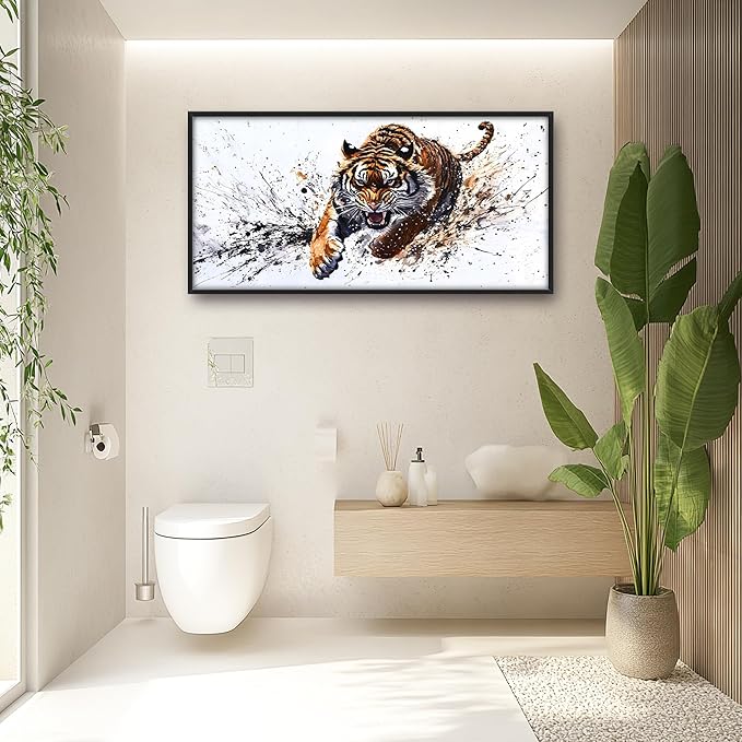 Tiger Large Decor Wall Art Framed Pictures for Living Room, Animal Oversized Canvas Print Painting Modern Extra Large Framed Artwork for Bedroom Office Home Decor 60"x30"