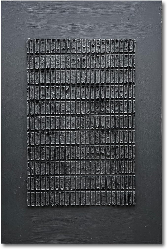Hand-Painted 45x30 inch Black Abstract Wall Decoration Oil Painting Thick Texture Minimalist Art Home Wall Decoration Painting