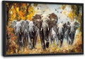 Extra Large Elephant Framed Wall Art for Living Room,Oversized Elephants Wild Animal Pictures Wall Decor,Forest Landscape Canvas Print Painting Modern Artwork Bedroom Office Bathroom 36L x 24W