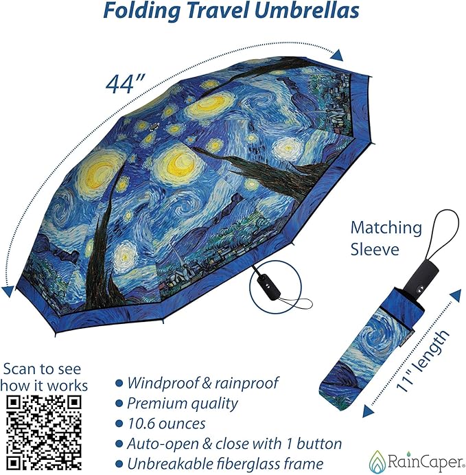 RainCaper Folding Travel Umbrellas