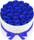Perfectione Roses 27 Roses in a Box, Mothers Day Rose, Preserved Flowers for Her, Flowers for Delivery Birthday Gifts for Women (Royal Blue)