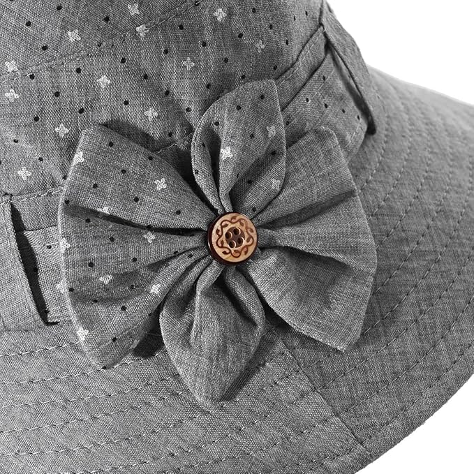 Glamorstar Cloche Hats for Women Vintage Bowler Hat Floral Fedora Bucket Hats