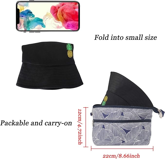 ZLYC Unisex Fashion Embroidered Bucket Hat Summer Fisherman Cap for Men Women