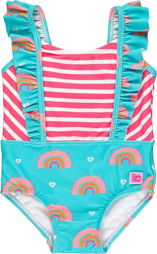 RuffleButts® Baby/Toddler Girls Ruffle Strap One Piece Swimsuit w/UPF 50+ Sun Protection