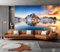 Cliouar-Beautiful Sunrise in Norway - lofotens Mural Wallpaper Peel and Stick 137" x 102"