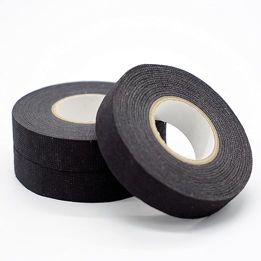Wiring Harness Tape High Temp Wire Cable Loom Self-Adhesive Fabric Tape for Electrical Automotive Engine Harness Wrap Protection Noise Damping Cables Fixed 3/4 Inch x 49 FT