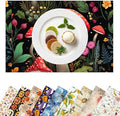 Placemats Set of 4 Waterproof Oilproof Table Mats Mushroom Pattern Washable Wipeable Heat Resistant Easy to Clean for Indoor Outdoor Party Kitchen Dining Table Decoration 12 * 18in