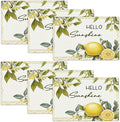 Lemon Iris Summer Placemats Set of 6, Rustic Fruit Place Mats, Country Hello Sunshine Dining Table Mats, Washable Placemats for Kitchen Dining Room Home Decor 18L'' × 12W''
