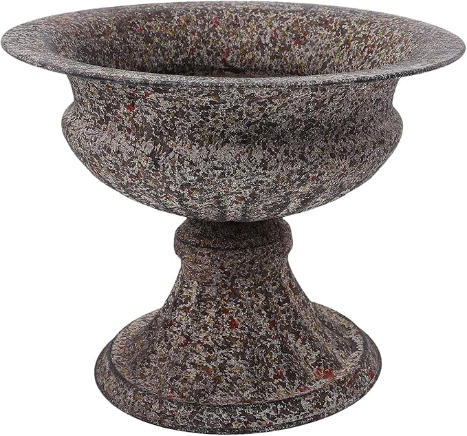 LOGOFUN Vintage Iron Urn Flower Vase for Dried Floral Arrangements French Style Tabletop Planter Farmhouse Holiday Decor