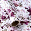 WRAPAHOLIC 30 Inch Floral Wrapping Paper - 30 Inch X 33 Feet - Purple Flower Wrapping Paper for Wedding, Birthday, Valentines' Day, Baby Shower, Anniversary, Bridal Shower