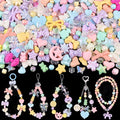 Assorted 200-260PCS Macaroon Color Acrylic Beads for Bracelet Making, Bow Candy GummyBear Bracelet Charms,Cute Beads for Jewelry Making DIY Necklace Keychain Phone Charm Christmas Gift