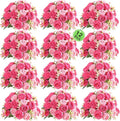 ASTRYAS 12Pcs Artificial Peony Flower Silk Peonies, Mixed Pink Artificial Peonies Flowers Fake Peonies Faux Peonies Bouquet for Centerpiece Table Wedding Party Home Decor