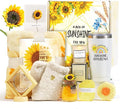 Christmas Gifts for Women, Sending Christmas Sunflower Gift for Mom, 10 Pcs Spa Gifts for Women, Birthday Gift Sets, Unique Holiday Basket for Mom, Girlfriend, Sister, Wife