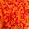 1500 PCS Separated Artificial Orange and Red Rose Petals, Sunset Flower Petals,Orange Flower Girl Petals for Wedding Decor,Romantic Night for her Set