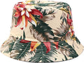 Mashiaoyi Unisex Print Double-Side-Wear Reversible Bucket Hat