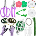 WILLBOND 121 Pcs Floral Arrangement Tool Kit Rose Thorn Remover Pruner Trimmer Gloves 22/26 Gauge Paddle Tie Stem Pearl Corsage Pin Pruning Shears, Florist Garden Tool Gift Kit for Women