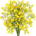 Artificial Flowers 8PCS Silk Flowers with Long Stems, Fake Flowers Bulk Fake Babys Breath, Yellow Flowers for Tall Vase Outdoor Garden Wedding Party Home Table Centerpiece