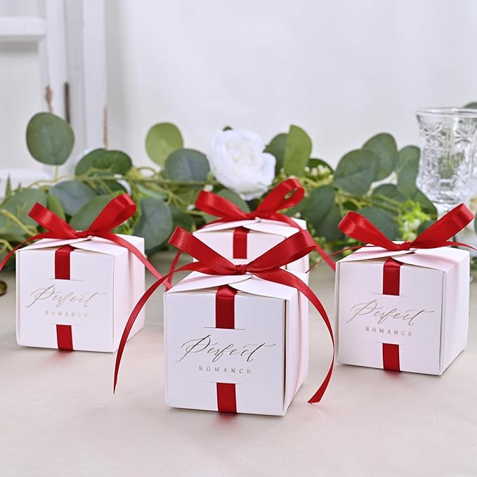 Double Face Red Satin Ribbon 3/8 inch X 50 Yards Polyester Red Ribbon for Gift Wrapping Very Suitable for Weddings Party Hair Bow Invitation Decorations and More