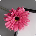 12pcs Artificial Gerbera Daisies,22 Inch Long Stem Silk Daisy Flowers,Realistic Artificial Flower Mums for Home Décor Centerpiece Wreath Supplies Wedding Bouquet,Dark Pink