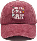 Gardening Gifts for Women, Gardening Hat, Adjustable Washed Cotton Embroidered Baseball Cap