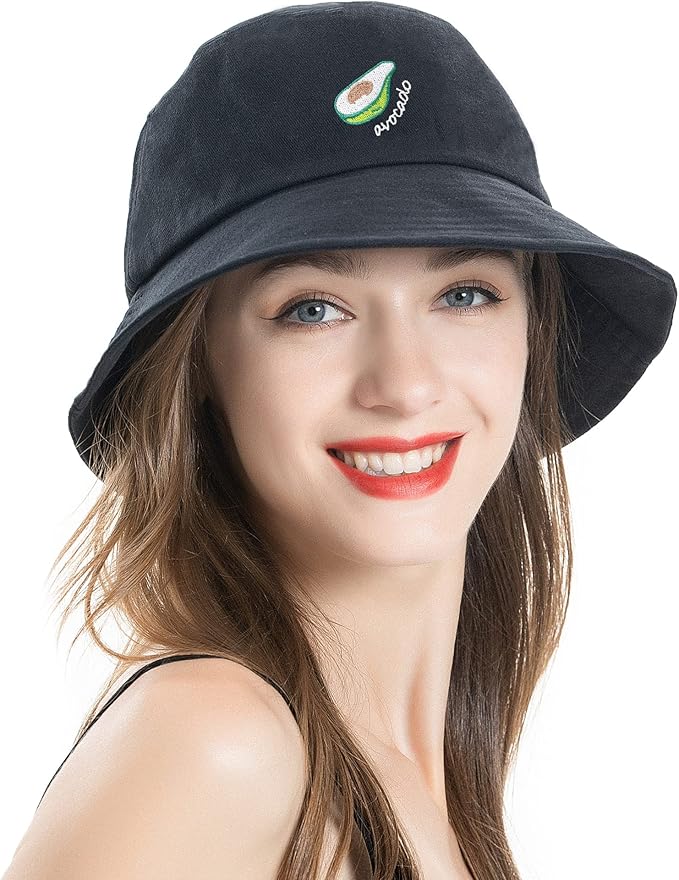 ZLYC Unisex Fashion Embroidered Bucket Hat Summer Fisherman Cap for Men Women