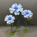 Giant Artificial Flower, 4.6ft Large EVA Flower Backdrop Decorations for Wedding Birthday Christmas Party Photography Shop Window Home Decor Props, Blue