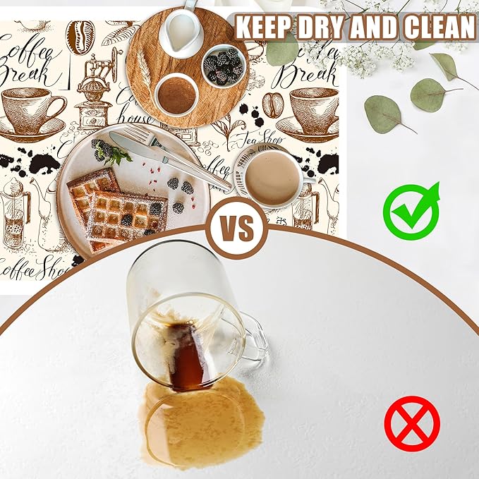 Dish Drying Mat Coffee House Coffee Bar Mat for Countertop Absorbent Rubber Backed Hide Stain Dish Drainer Rack Pad Espresso Machine Cafe Table Dining Room Decoration 15.7 x 23.6 Inch