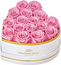 Eterfield Forever Flowers in Heart Shape Box, Preserved Roses That Last a Year Preserved Flowers Birthday Gifts for Her Mom Women Wife Anniversary Valentine's Day Mother's Day (16 Roses, Pink)