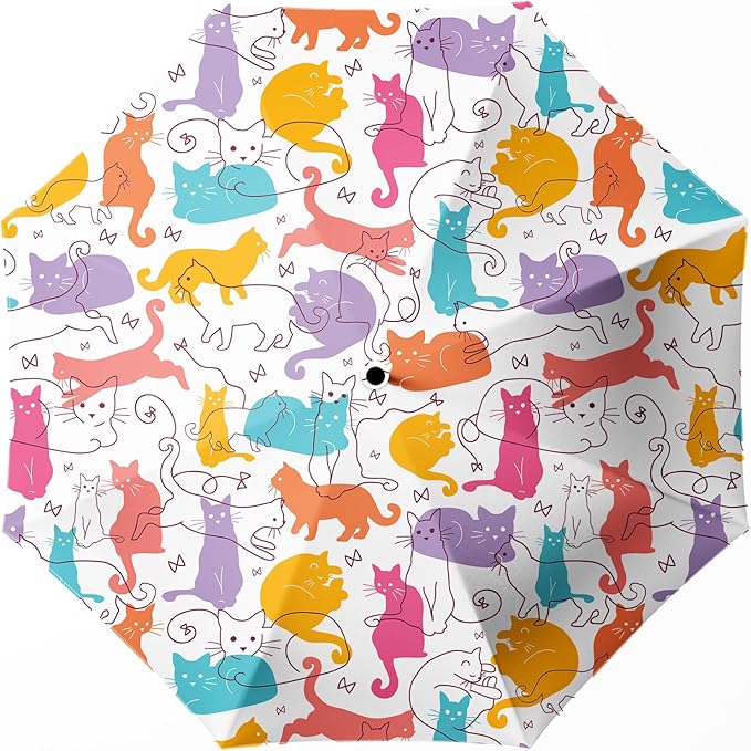 Small Compact Travel Automatic Folding Umbrella for Women, Portable Lightweight, Rain, Wind, UV Sun Shade