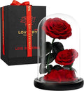 Eternal Flower in a Glass Dome: Preserved Rose - The Perfect Forever Infinity Rose Gift for Her on Valentine's Day, Mother's Day, Birthday, Anniversary, Wedding, and Christmas (9 inch)