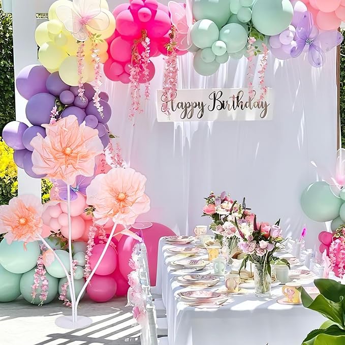 B-COOL Artificial Giant Flowers for Wedding Decoration: Champagne Huge Flowers 5.58 ft Large Silk Flower Faux Floral for Party Reception Arrangements Photographic Props Background Decor