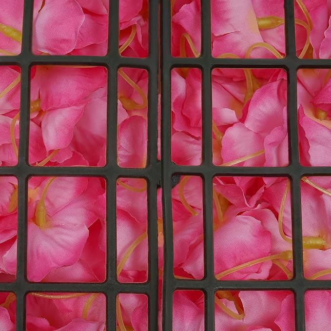 CNCEST 20Pcs Flower Panels,15.7"x 23.6" Artificial Flower Wall Panel, Pink Flower Backdrop Wall for Home Party Wedding Christmas Festival Photo Backdrop Decor (Pink-20pcs)