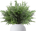 24" Extra Long Artificial Norfolk Pine Stems - 12 Pack Real Touch Christmas Greenery for DIY Wreaths Vase, Large Mantel Decor, Indoor/Outdoor Holiday Arrangements (Faux Pine Branches)