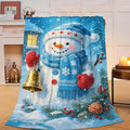 Snowman Blanket Christmas Throw Blanket Winter Snow Soft Cozy Fleece Fuzzy Stuffed Plush Flannel Gifts for Girls Women Boys Kids Adults 40''x50''