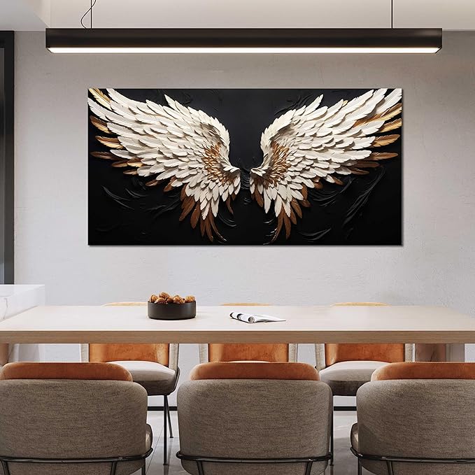 Wall Decor for Bedroom White and Gold Pictures for Wall Decor Office Wall Art for Living Room Large Size 29" x 58"