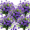 10 Bundles Artificial Daffodil Outdoors Flowers (Blue)