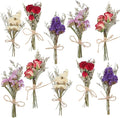 10 Pack Dried Flower Bouquets Mini Dried Flower with Stem Forget Me Not Dried Embossing Natural Flower Bundles Artificial Flower Dried Floral Arrangement for Vase DlY Wedding Decor (Forget Me Not)