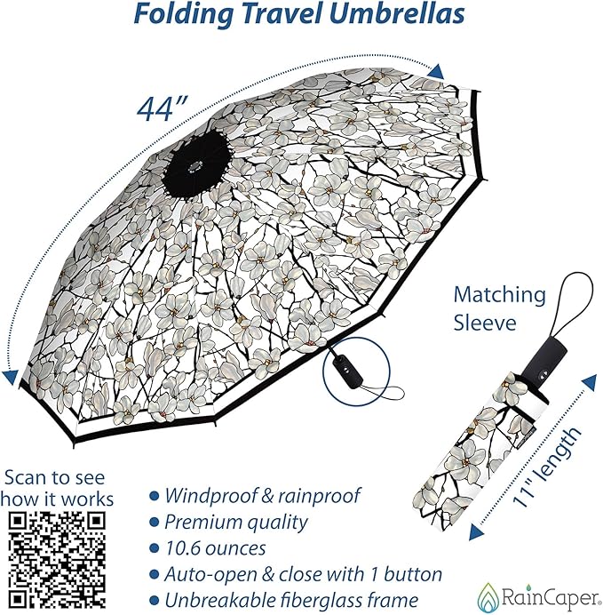 RainCaper Folding Travel Umbrellas