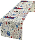 Coffee Theme Table Runner Coffee Time Retro Farmhouse Dinner Runner for Kitchen Dining Coffee Table Decoration Cabin Home Holiday Party 13x70in