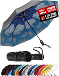 REPEL Windproof Travel Umbrella - Compact & Withstands Winds up to 85MPH , Strongest Premium Auto Folding Umbrella for Rain and Sun - Durable, Light & Portable for Women & Men , Fits Backpack & Cars