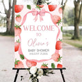 Personalized Pink Bow Baby Shower Welcome Sign, Custom Minimalist Bow Baby Girl Party Sign, Baby's Shower Gifts, Birthday Gifts, Gender Reveal Decorations, Newborn Announcement Party Supplies - 21