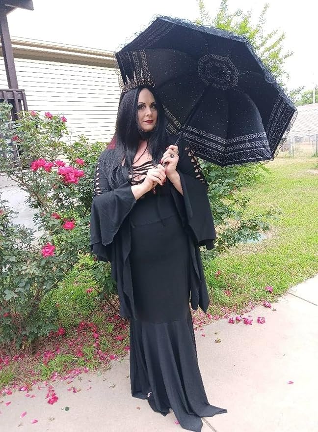 Vintage Lace Parasol Gothic Lolita Umbrella UV Sun Protection Witch Cosplay Photoshoot Props Party Decoration