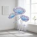 Giant Flowers for Decoration, 5.58 ft Artificial Silk Flower for Wedding Birthday Baby Shower Christmas Party Banquet Background Decor, Home Décor Backdrop Hotel Shop Display Props, Blue Purple