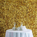 Efavormart 4 PCS Gold Silk Hydrangea Flower Mat Wall Wedding Event Decor for DIY Centerpiece Arrangement Party Decorations
