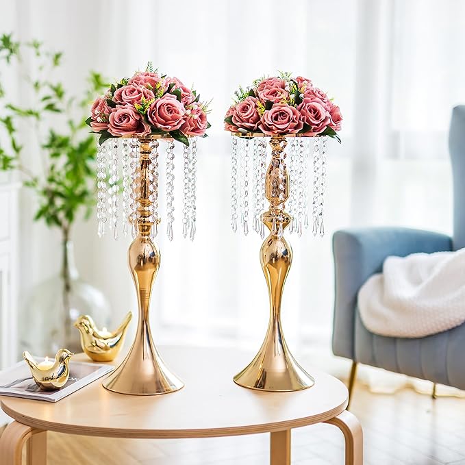Flower Centerpieces for Wedding Tables: Wedding Table Decorations Dusty Rose Flower Balls Centerpieces for Engagement Cerebration Party Center Pieces 2 Packs