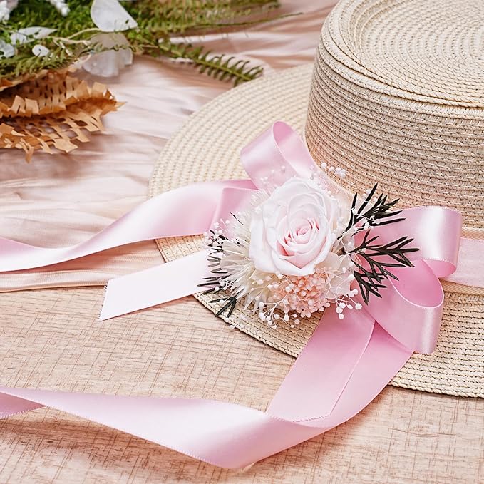 LaRibbons Light Pink Satin Ribbon 1 Inch 50 Yards Luxury Double Faced Pink Silk Ribbon for Gift Wrapping Flower Bouquet Crafts Wedding BabyShower Decoration