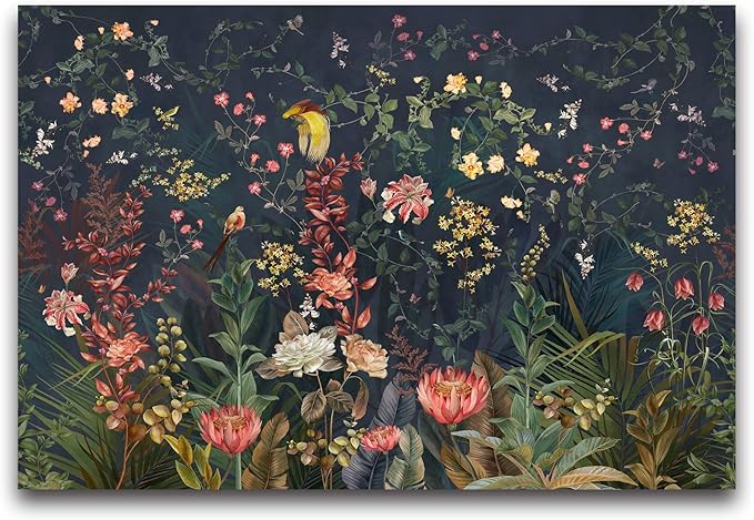 Cliouar-Idyllic Flower Girl Room Wallpaper Mural Bedroom Living Room Decor 158" x 110"(Not Self-Adhesive)