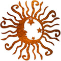 Riverside Designs Wacky Solar Moon Metal Wall Art Steel Outdoor Decor | Heavy-Duty and Waterproof | Made in USA (Copper, 36L x 36W)