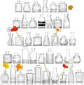 Glass Bud Vases Set of 40 PCS, Small Flower Vases for Wedding Centerpiece Table Decoration, Vintage Vase in Bulk for Flower Arrangements, Mini Vase for Birthday Party, Festival Home Decor,Clear